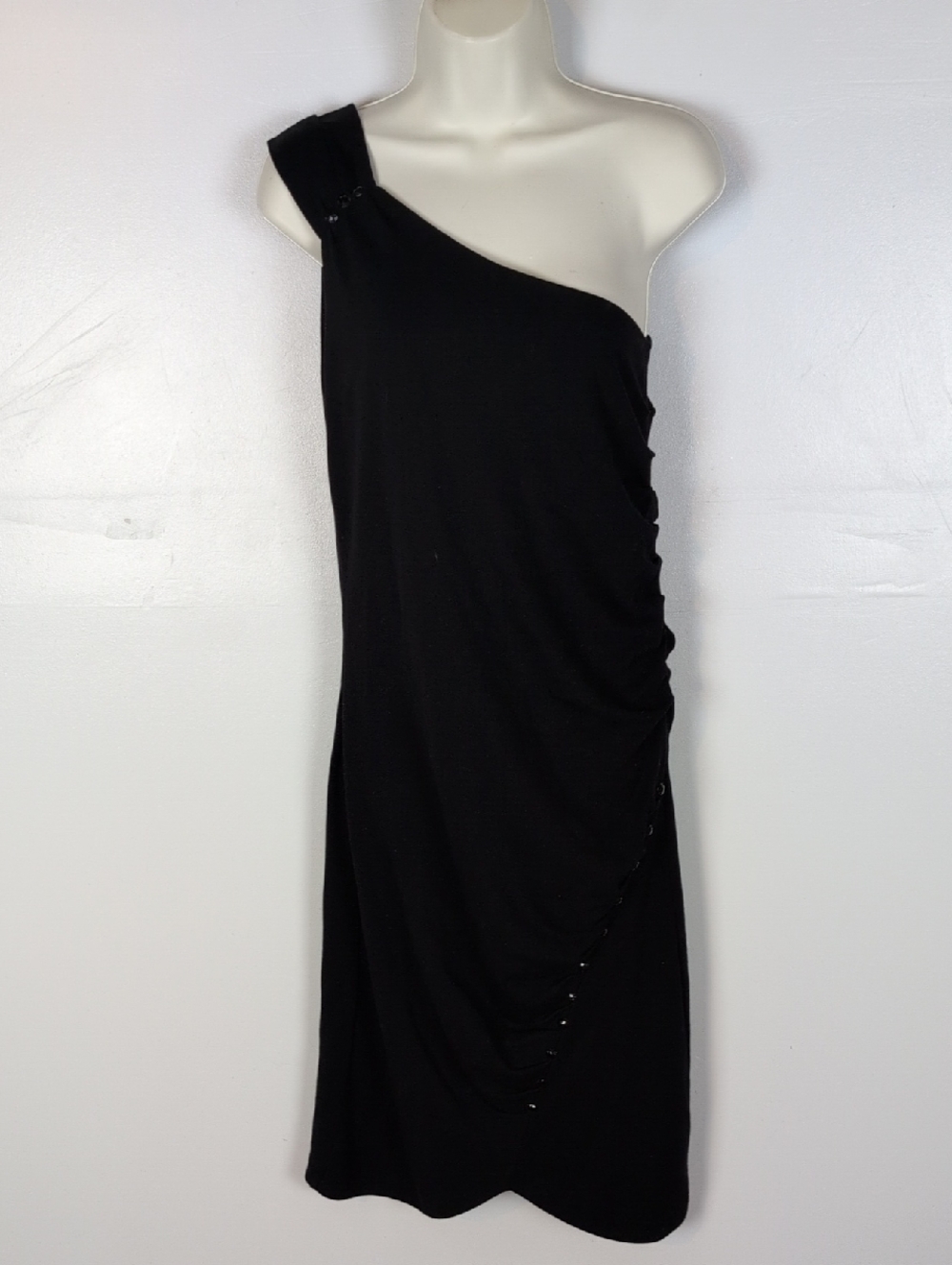 Seraphine Maternity One-Shoulder Little Black Dress